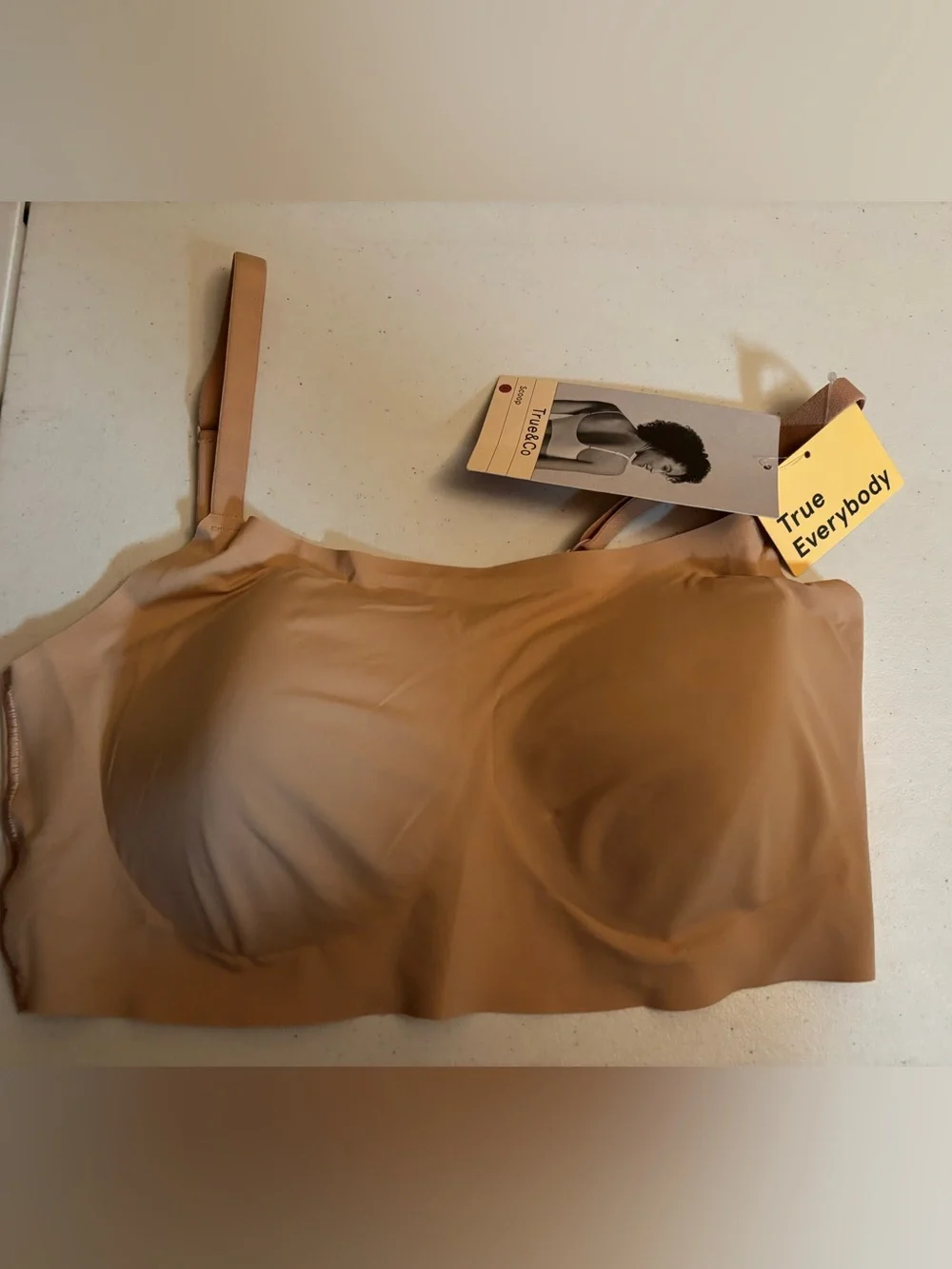 NWT True & Co. True Everybody Wireless Comfort Bra – Nude – Size Large